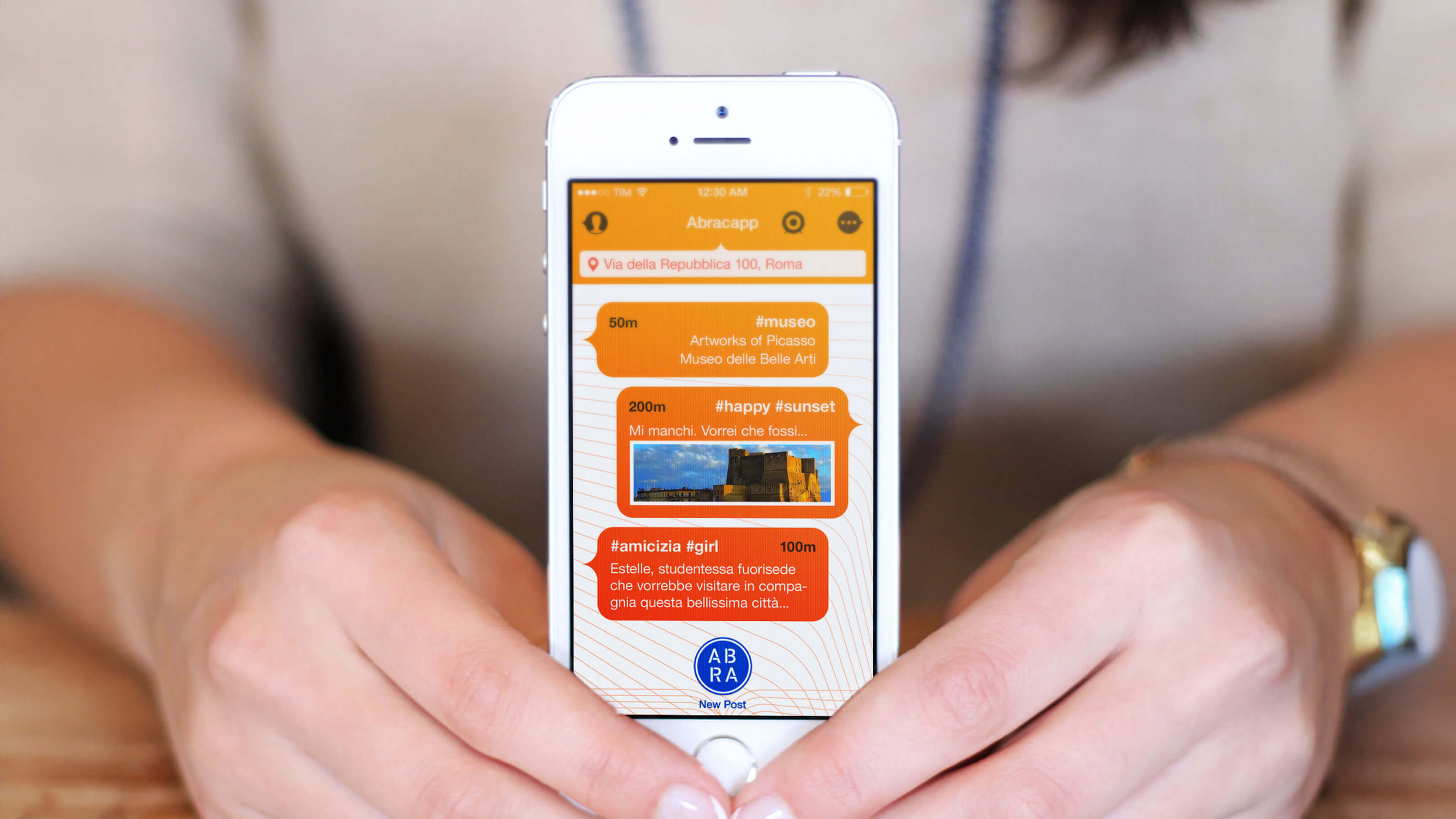 Abracapp is a location-based storytelling app that transforms real-world places into shared digital narratives.