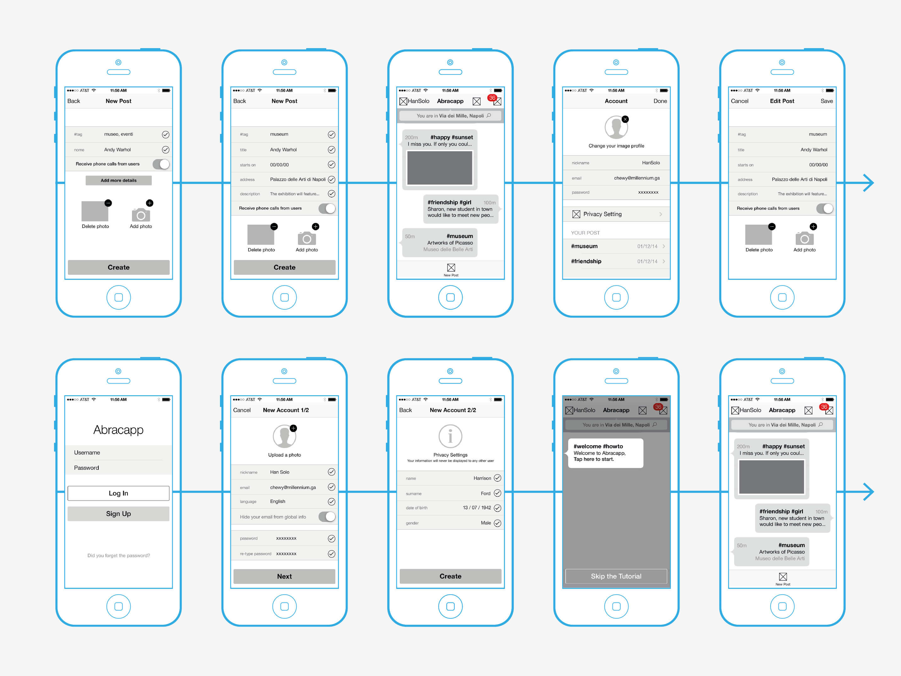 Abracapp connects people, ideas, and stories without the need for profiles or friend lists, enabling real community connection.