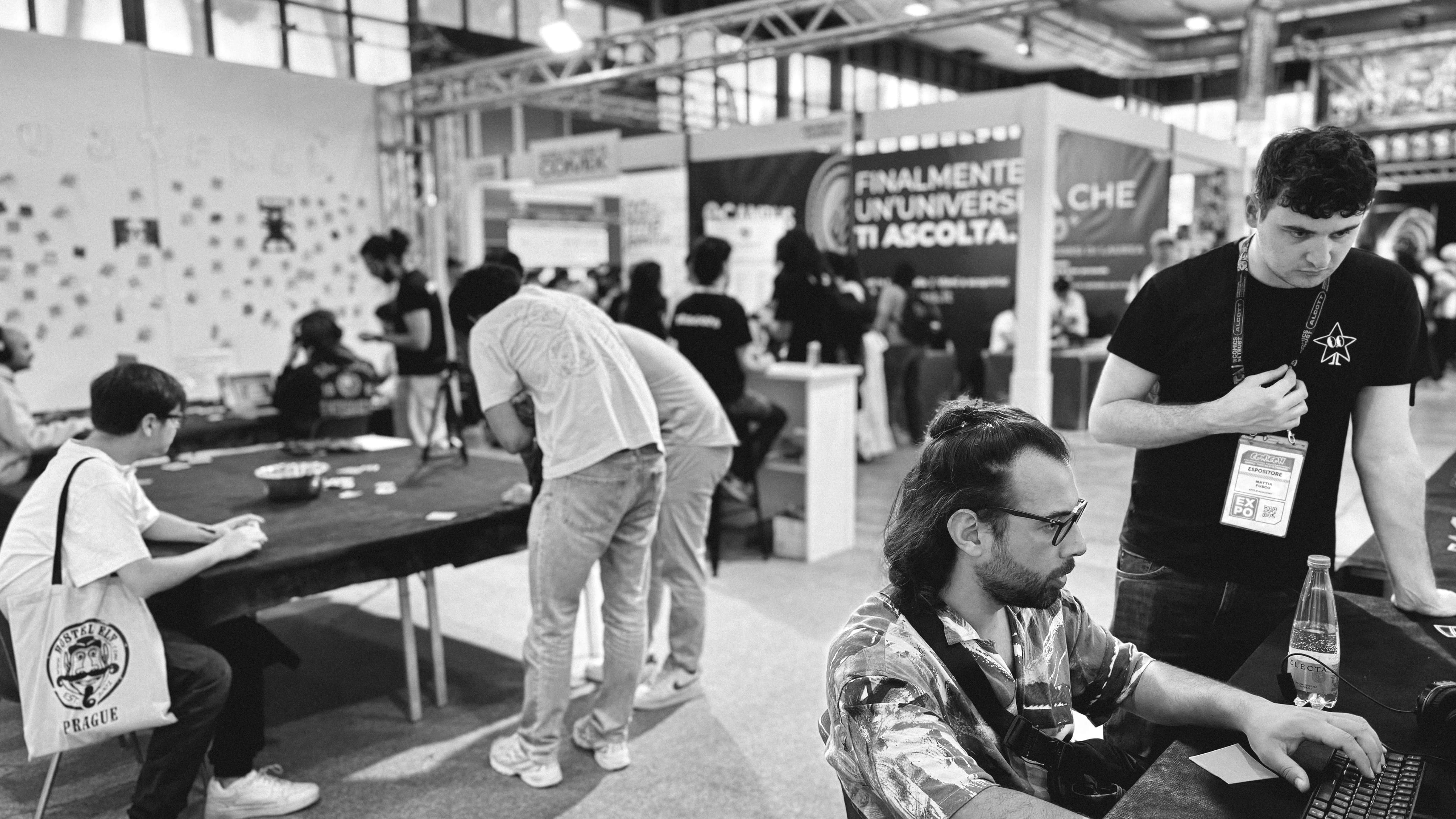 Collage of scenes from the Apple Developer Academy participation at Napoli Comicon 2026.