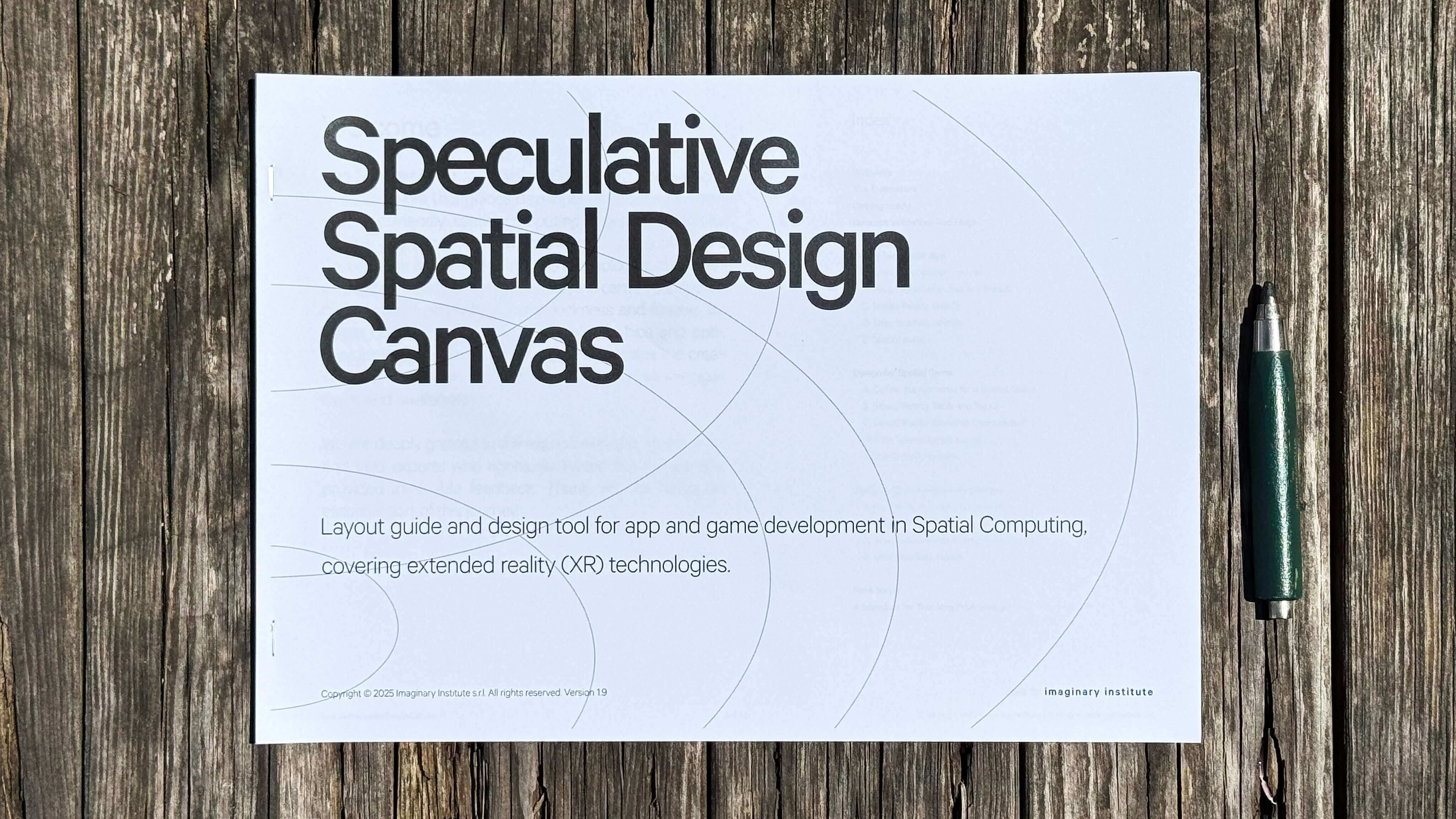The Speculative Spatial Design Canvas: A structured design tool for spatial app and game development.