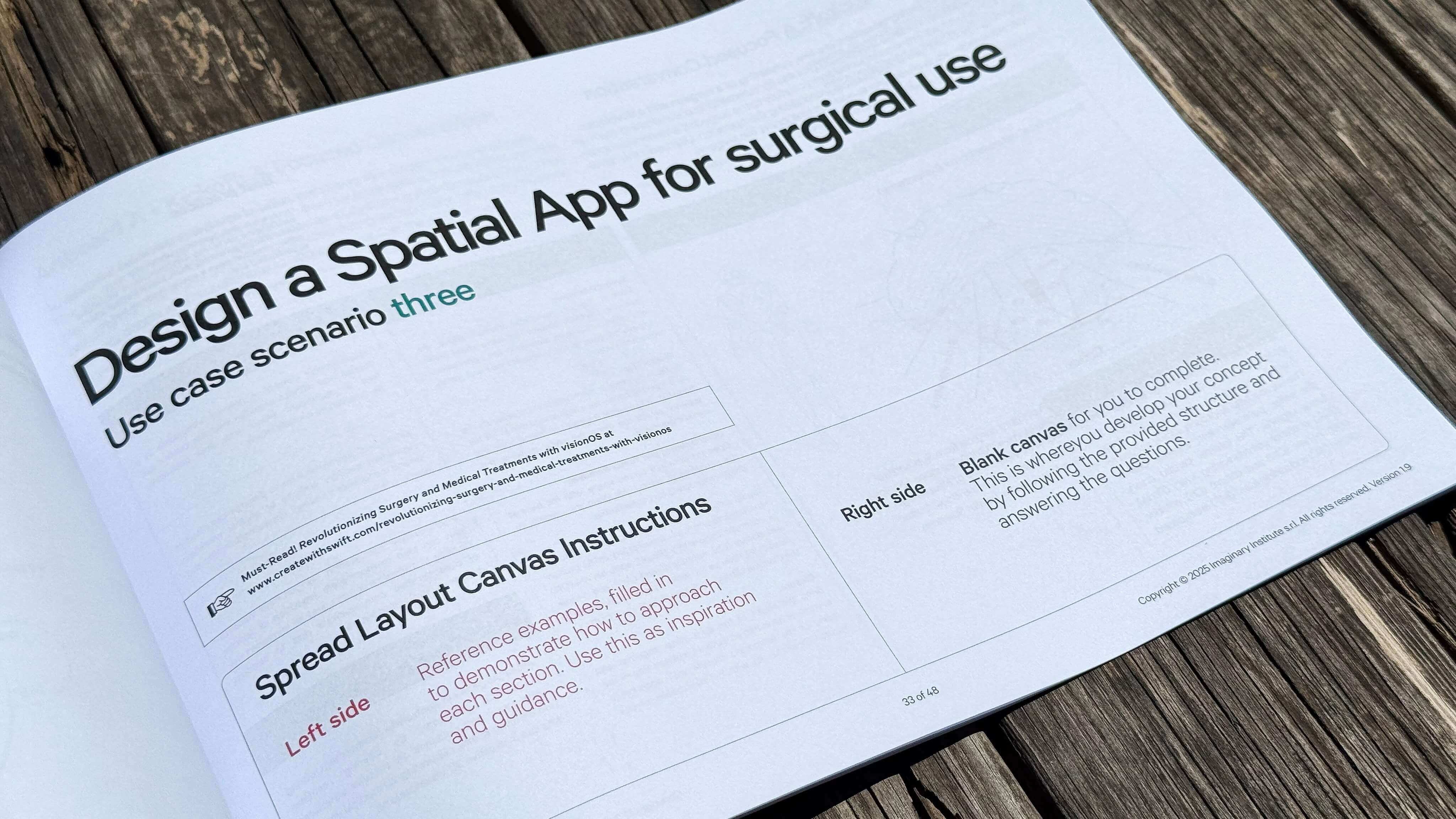 Workflow for designing spatial applications using the canvas.